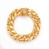 Customizable Gold-Plated Cuban Chain Bracelet for Men and Women