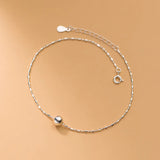 925 Sterling Silver Beaded Chain Bracelet Anklet Foot Jewelry
