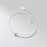 925 Sterling Silver Beaded Chain Bracelet Anklet Foot Jewelry