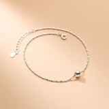 925 Sterling Silver Beaded Chain Bracelet Anklet Foot Jewelry