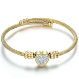 Women's Stainless Steel Crystal Bracelet, Birthday Gift