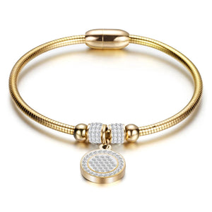 Women's Stainless Steel Crystal Bracelet, Birthday Gift