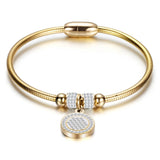 Women's Stainless Steel Crystal Bracelet, Birthday Gift