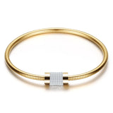 Women's Stainless Steel Crystal Bracelet, Birthday Gift