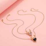 Zircon Bull Horn Pendant Punk Street Women's Necklace