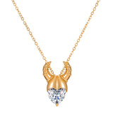 Zircon Bull Horn Pendant Punk Street Women's Necklace