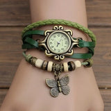 Women's Casual Multilayer Butterfly Bracelet Wrist Watch