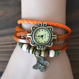 Women's Casual Multilayer Butterfly Bracelet Wrist Watch