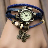Women's Casual Multilayer Butterfly Bracelet Wrist Watch