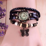 Women's Casual Multilayer Butterfly Bracelet Wrist Watch