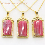 Women's Red Jades Stone Pendant Necklace