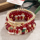 Bohemian Multi-layer Beaded Bracelet with Tree Hat Pendant