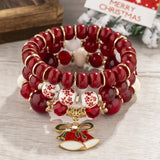 Bohemian Multi-layer Beaded Bracelet with Tree Hat Pendant