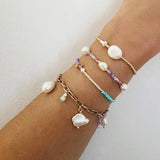 Women's Freshwater Pearl Bracelet Ethnic Style Bangle