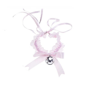Women's Gothic Lace Bell Choker Necklace Bow Knot Pendant