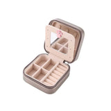 Women's Double-Layer Jewelry Box with Mirror Cosmetic Organizer