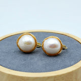 Baroque Style Pearl Ear Clips for Women