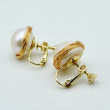 Baroque Style Pearl Ear Clips for Women