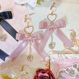 Sweet Girl Earrings Lolita Style Heart Rhinestone Earring