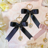 Sweet Girl Earrings Lolita Style Heart Rhinestone Earring