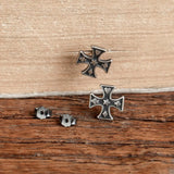 Cross Poker Silver Stud Earrings for Women Girls Teen Jewelry