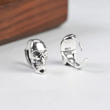 Punk Skull Silver Stud Earrings Women Girls Jewelry
