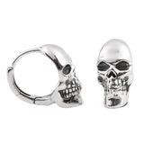 Punk Skull Silver Stud Earrings Women Girls Jewelry