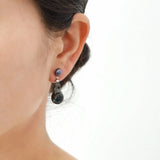 Baroque Pearl Drop Earrings Silver Jewelry For Mom