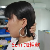 Women's Clip On Earrings Extra Large Circle Bold Round Jewelry