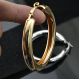 Women's Clip On Earrings Extra Large Circle Bold Round Jewelry