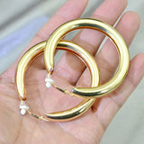 Women's Clip On Earrings Extra Large Circle Bold Round Jewelry