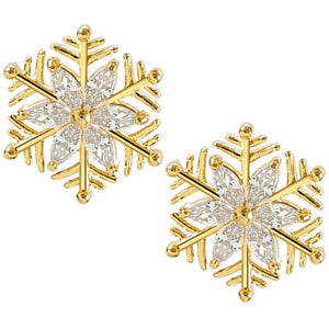 Snowflake Rhinestone Earring Winter Stud Earrings for Women