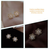 Snowflake Rhinestone Earring Winter Stud Earrings for Women