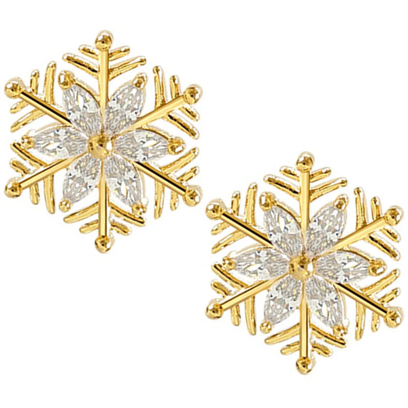 Snowflake Rhinestone Earring Winter Stud Earrings for Women