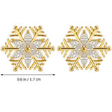 Snowflake Rhinestone Earring Winter Stud Earrings for Women