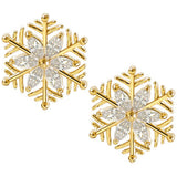 Snowflake Rhinestone Earring Winter Stud Earrings for Women