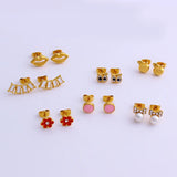 Gold-Plated Weekly Earrings for Women