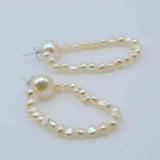 Baroque Style Freshwater Pearl Silver Stud Earrings