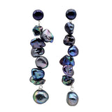 Baroque Style Long Earrings Natural Pearl Jewelry
