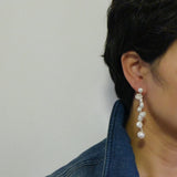 Baroque Style Long Earrings Natural Pearl Jewelry