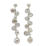 Baroque Style Long Earrings Natural Pearl Jewelry