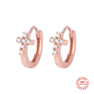 Sterling Silver Rose Earrings for Women