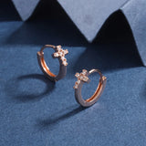 Sterling Silver Rose Earrings for Women