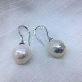 Baroque Pearls 925 Silver Fish Hook Earrings for Girls