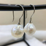 Baroque Pearls 925 Silver Fish Hook Earrings for Girls