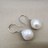 Baroque Pearls 925 Silver Fish Hook Earrings for Girls