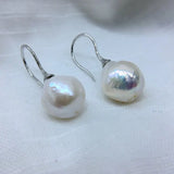 Baroque Pearls 925 Silver Fish Hook Earrings for Girls