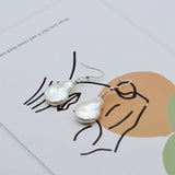 Natural Pearl Drop Shaped Baroque Earrings Gift
