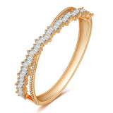 Women's Electroplating Bracelet with Stone Inlay