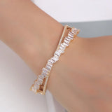 Women's Electroplating Bracelet with Stone Inlay